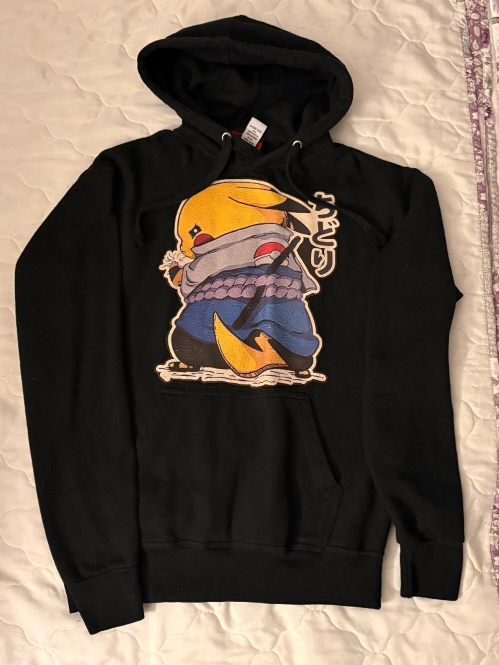 Custom Pikachu Sasuke Anime Hoodie | Pokémon x Naruto Inspired Graphic | Small